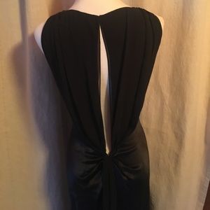 Vera Wang black satin dress